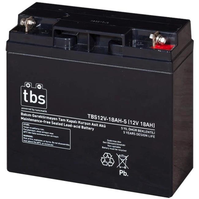 Сменные аккумуляторы АКБ для ИБП Tuncmatik Батарея TBS 12V-18AH-5 (12 В/18 Ач) TSK1457 (12 В)