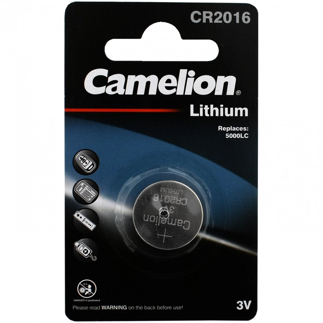 Батарейка CAMELION Lithium CR2016-BP1 - 1штука (Блистер)