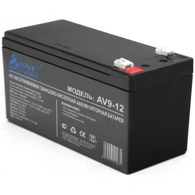 Сменные аккумуляторы АКБ для ИБП SVC Батарея 12В 9 Ач 00889 (12 В)