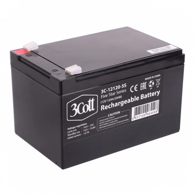 Сменные аккумуляторы АКБ для ИБП 3Cott 3C-12120-5S (12 В)