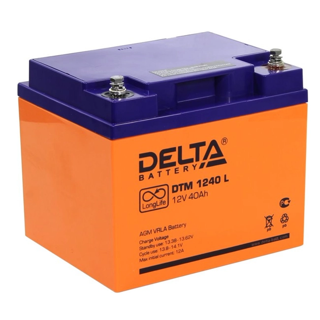 Сменные аккумуляторы АКБ для ИБП Delta Battery DTM 1240 L (12 В)