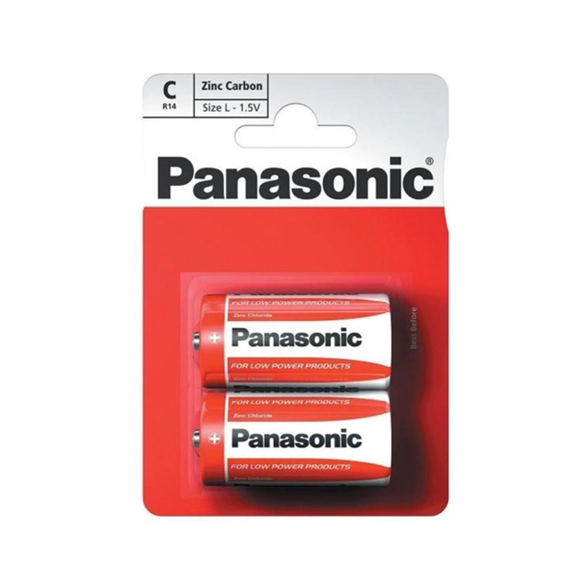 Батарейка Panasonic Red Zinc С/2B - 4штуки (Блисер) R14REL/2BP