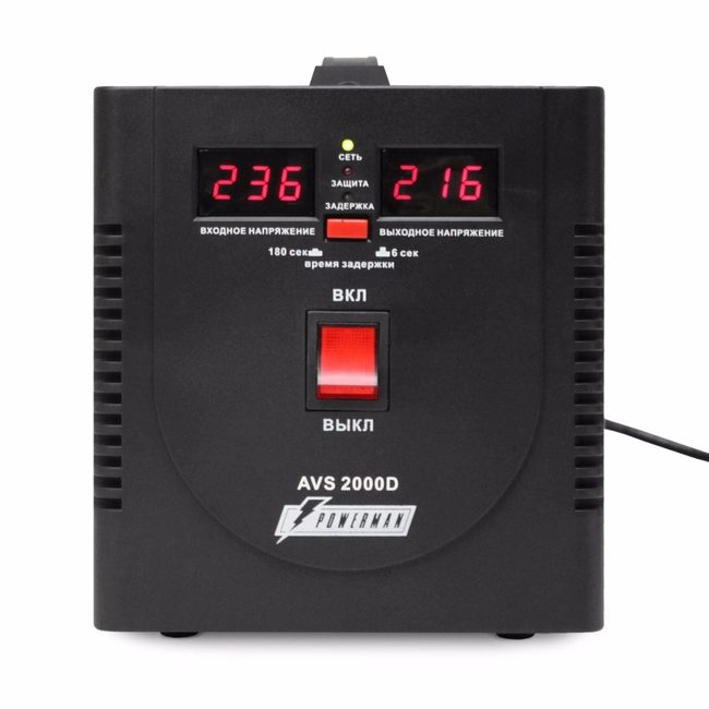 Стабилизатор Powerman AVS-D Voltage Regulator 2000 AVS-2000DBLACK (50 Гц)