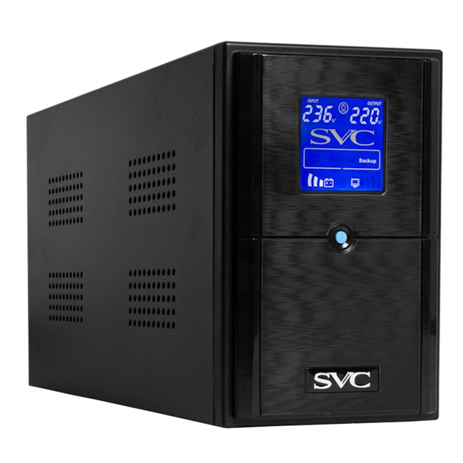 Источник бесперебойного питания SVC V-1200-L-LCD (Линейно-интерактивные, Напольный, 1200 ВА, 720)
