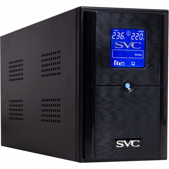 Источник бесперебойного питания SVC V-1500-L-LCD (Линейно-интерактивные, Напольный, 1500 ВА, 900)