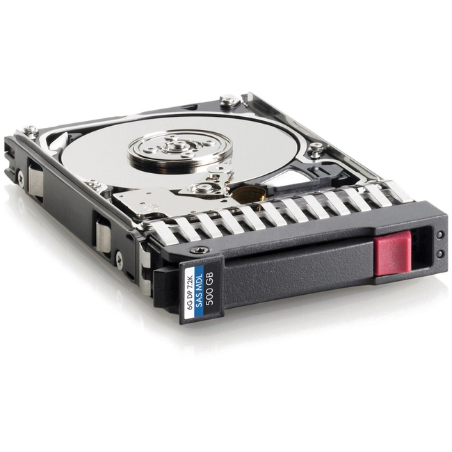 Серверный жесткий диск HPE 500GB hot-plug dual-port SAS, 7,200 RPM, 6Gb/sec, 2.5-inch (SFF), Midline 508009-001