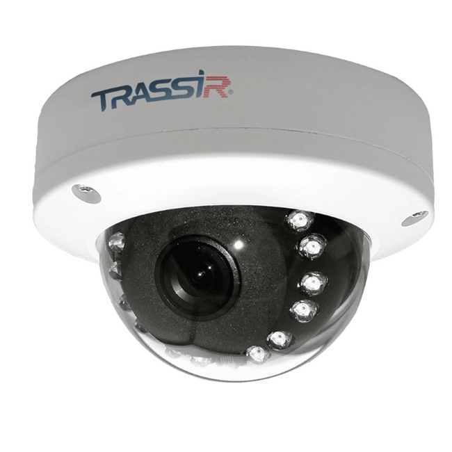 IP видеокамера Trassir TR-D3121IR1 (2.8 MM) (Купольная, Внутренней установки, Проводная, 2.8 мм, 1/2.7", 2 Мп ~ 1920×1080 Full HD)