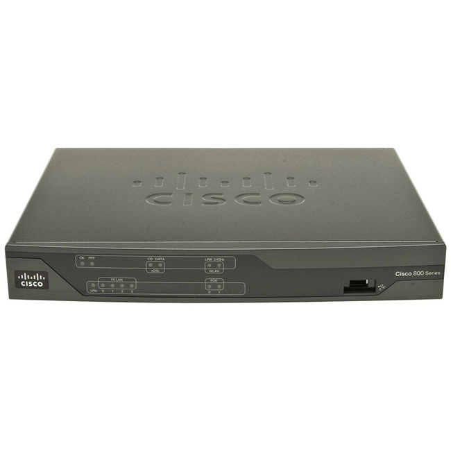Маршрутизатор Cisco 888 Sec Router CISCO888-K9 (10/100 Base-TX (100 мбит/с))