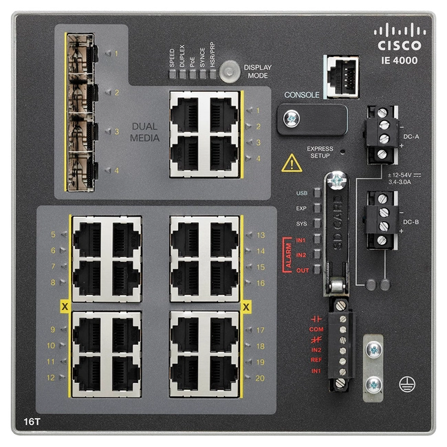 Коммутатор Cisco IE-4000-16T4G-E (100 Base-TX (100 мбит/с), 4 SFP порта)