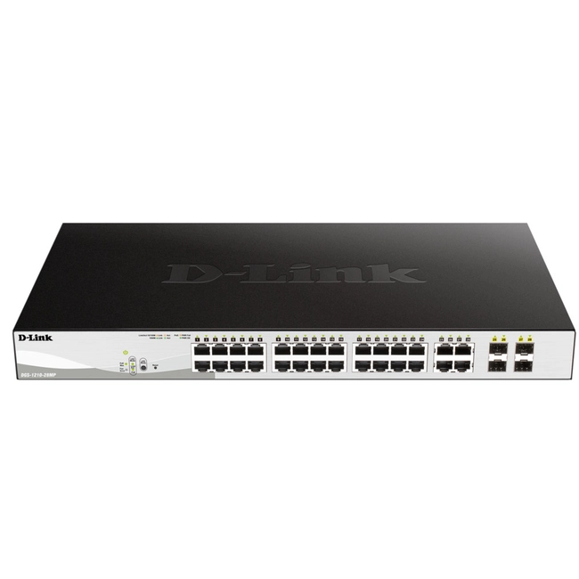 Коммутатор D-link DGS-1210-28MP (1000 Base-TX (1000 мбит/с), 4 SFP порта)