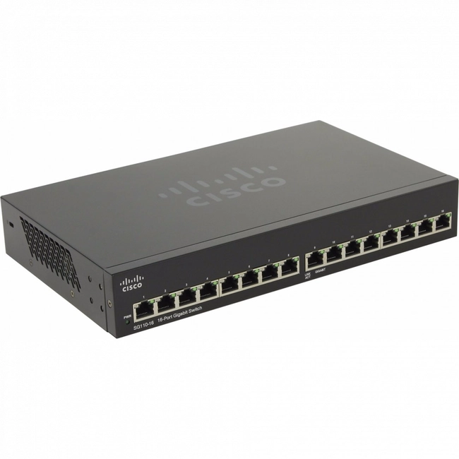 Коммутатор Cisco SG110-16 SG110-16-EU (1000 Base-TX (1000 мбит/с))