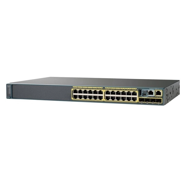 Коммутатор Cisco WS-C2960X-24PSQ-L (1000 Base-TX (1000 мбит/с), 2 SFP порта)