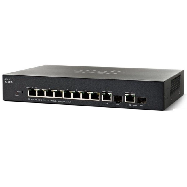 Коммутатор Cisco SF350-08-K9-EU (100 Base-TX (100 мбит/с))
