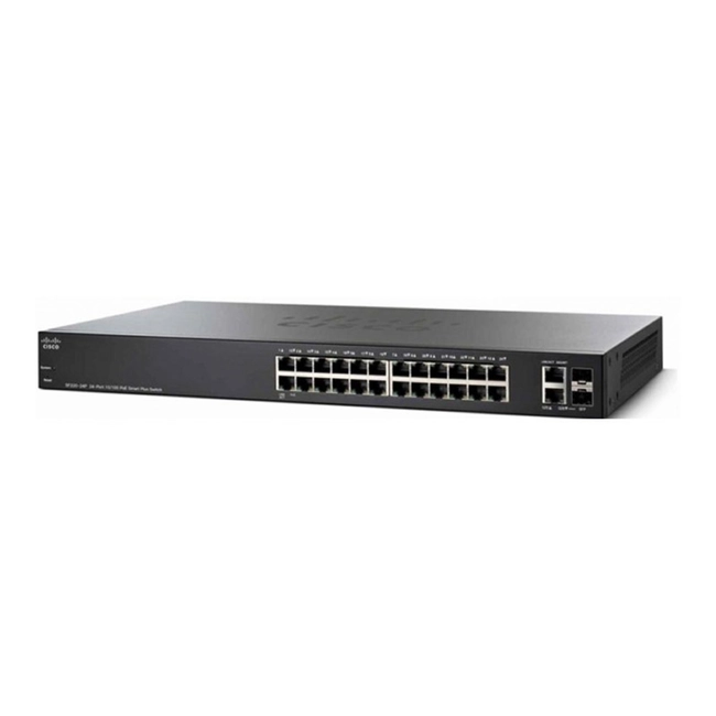 Коммутатор Cisco SB SF250-24-K9-EU (100 Base-TX (100 мбит/с), 2 SFP порта)