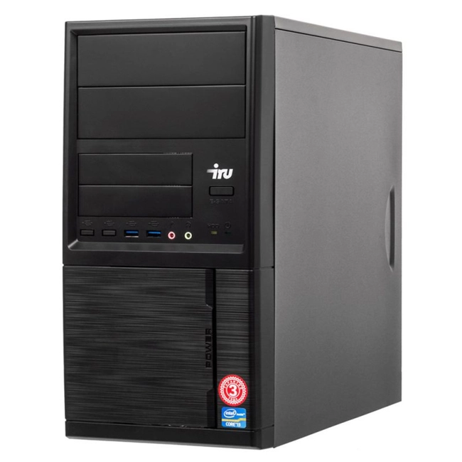 Персональный компьютер iRU Office 313 MT 1005812 (Core i3, 7100, 3.9, 8 Гб, SSD)
