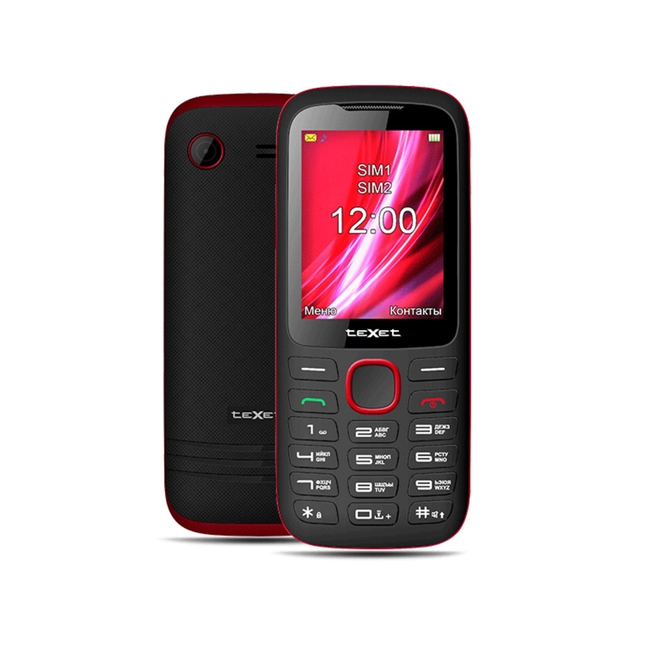 Мобильный телефон TeXet TM-D228 TM-D228 цвет черный-красн