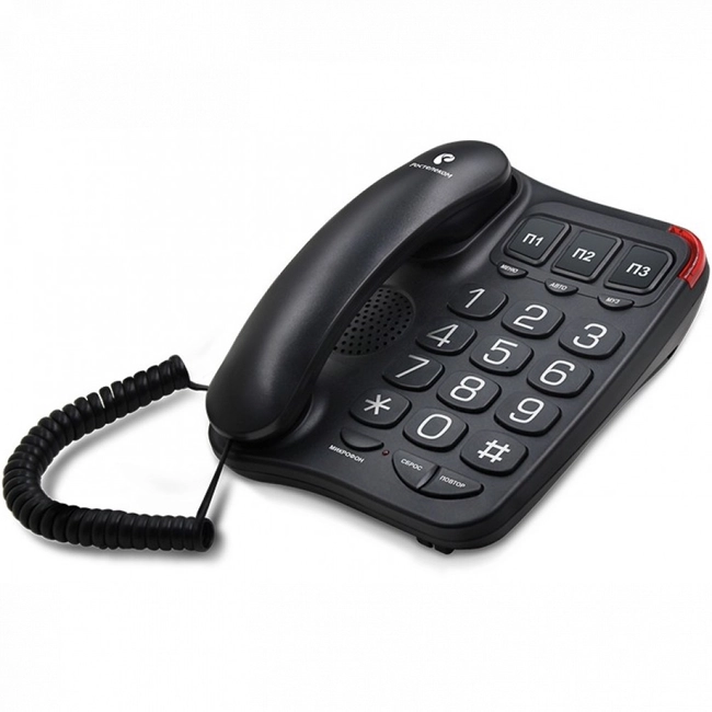 Аналоговый телефон TeXet TX-214 черный