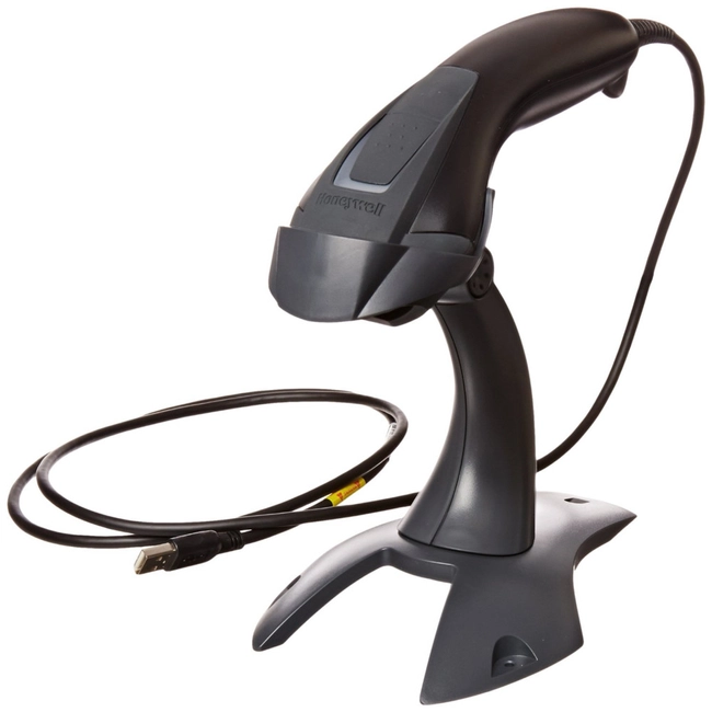 Сканер штрихкода Honeywell 1400G2D-2USB-1 (USB, Черный, С подставкой, Ручной проводной, 2D)
